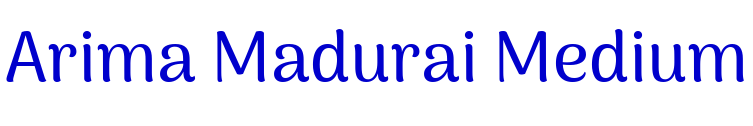 Arima Madurai Medium font